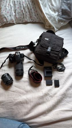 Canon DSLR Camera Bundle with Lenses and Bag