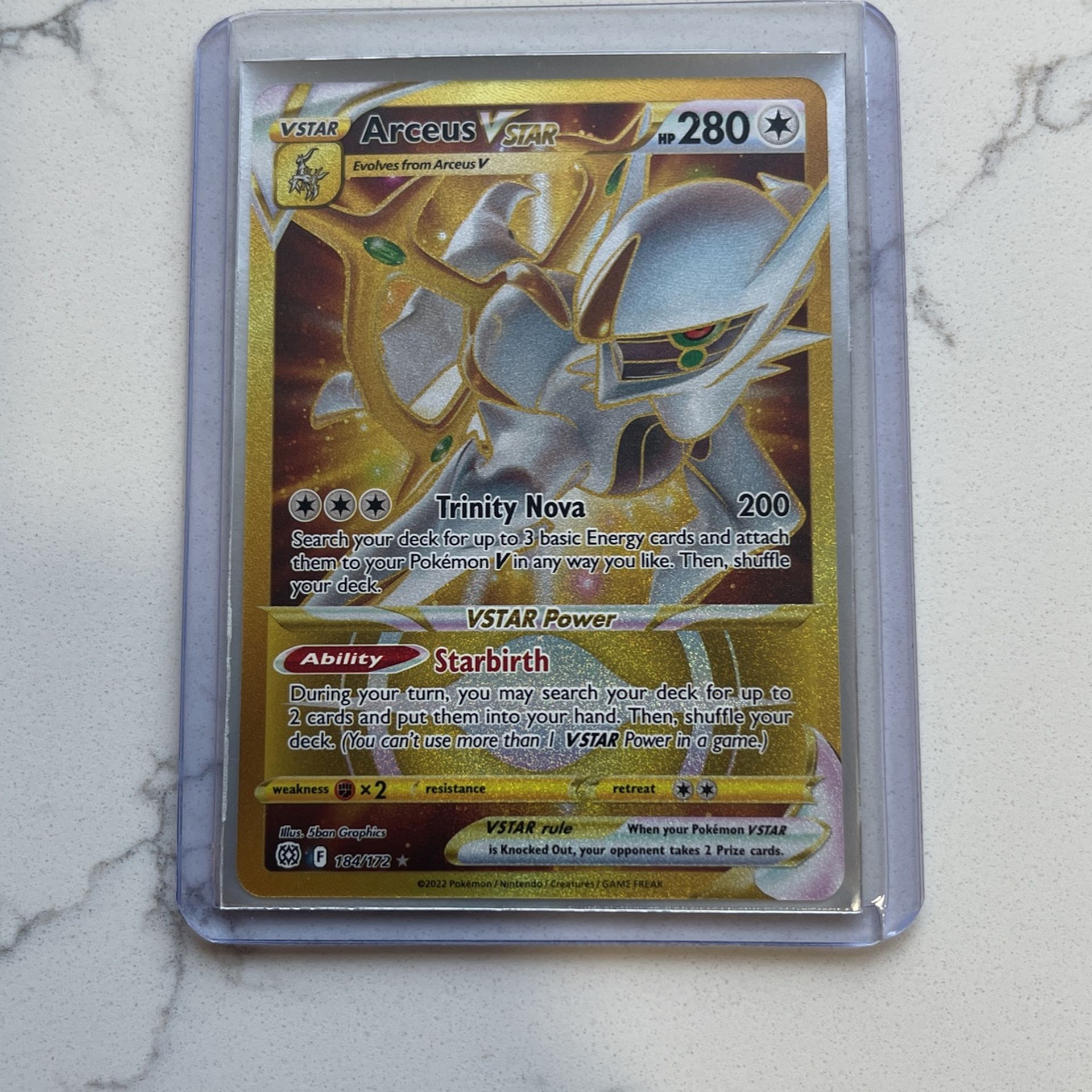 Golden Arceus Pokemon Card, Arceus Pokemon Card V Star