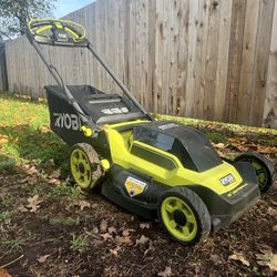 Ryobi Lawn Mower, Leaf Blower, And Edge Trimmer 