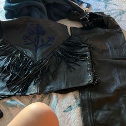 Leather Chaps And Vest