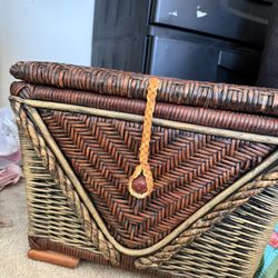 Vintage Rattan Basket