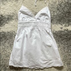 Elegant White Lace Trim Camisole 