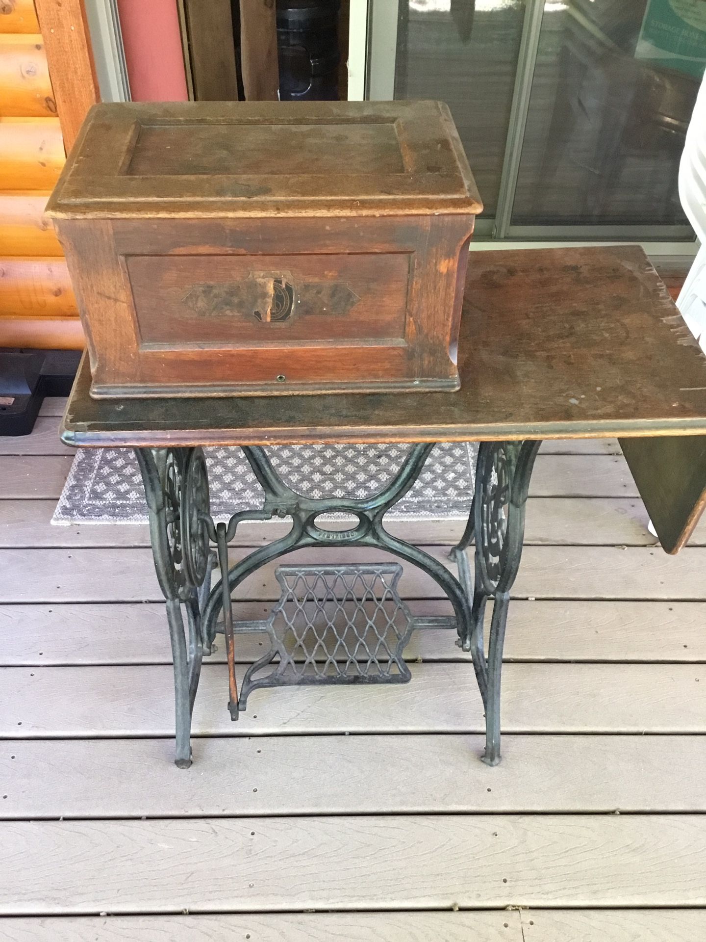 Antique treadle sewing machine