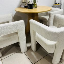 Sherpa White Chair Set Of 4 