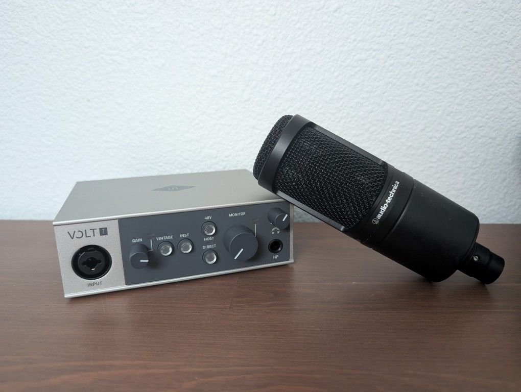 Volt 1 And Audio-Technica AT2020 Interface And Micophone