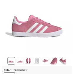 Pink Adidas Gazelles Shoes Size 7