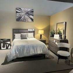 Grey 4PC Queen Bedroom Set