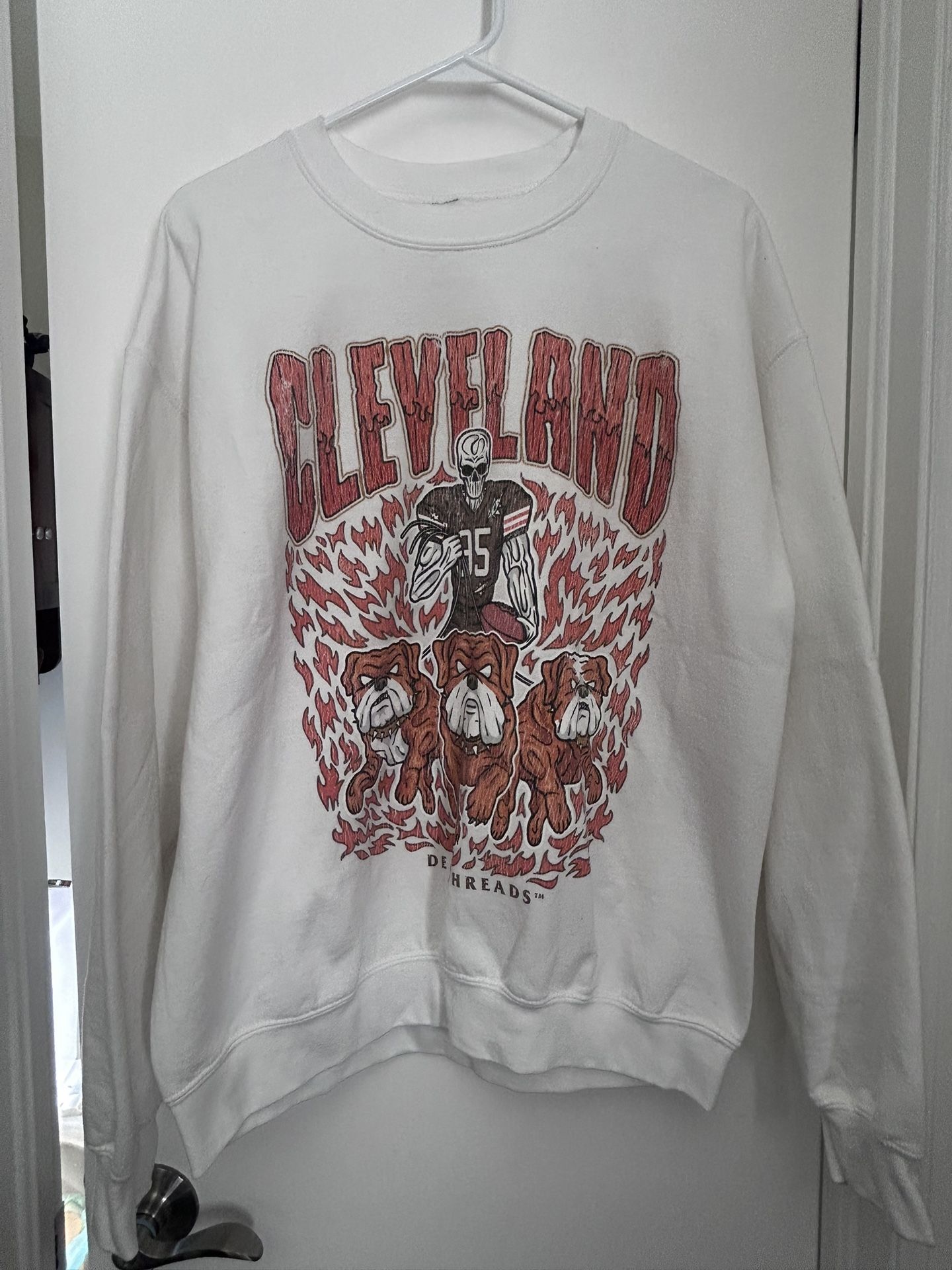 Cleveland Browns Crewneck Sweatshirt Dead Threads 22in Pit to Pit