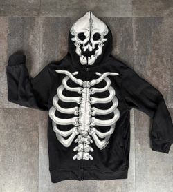 Skeleton Hoodie With See Through Hood