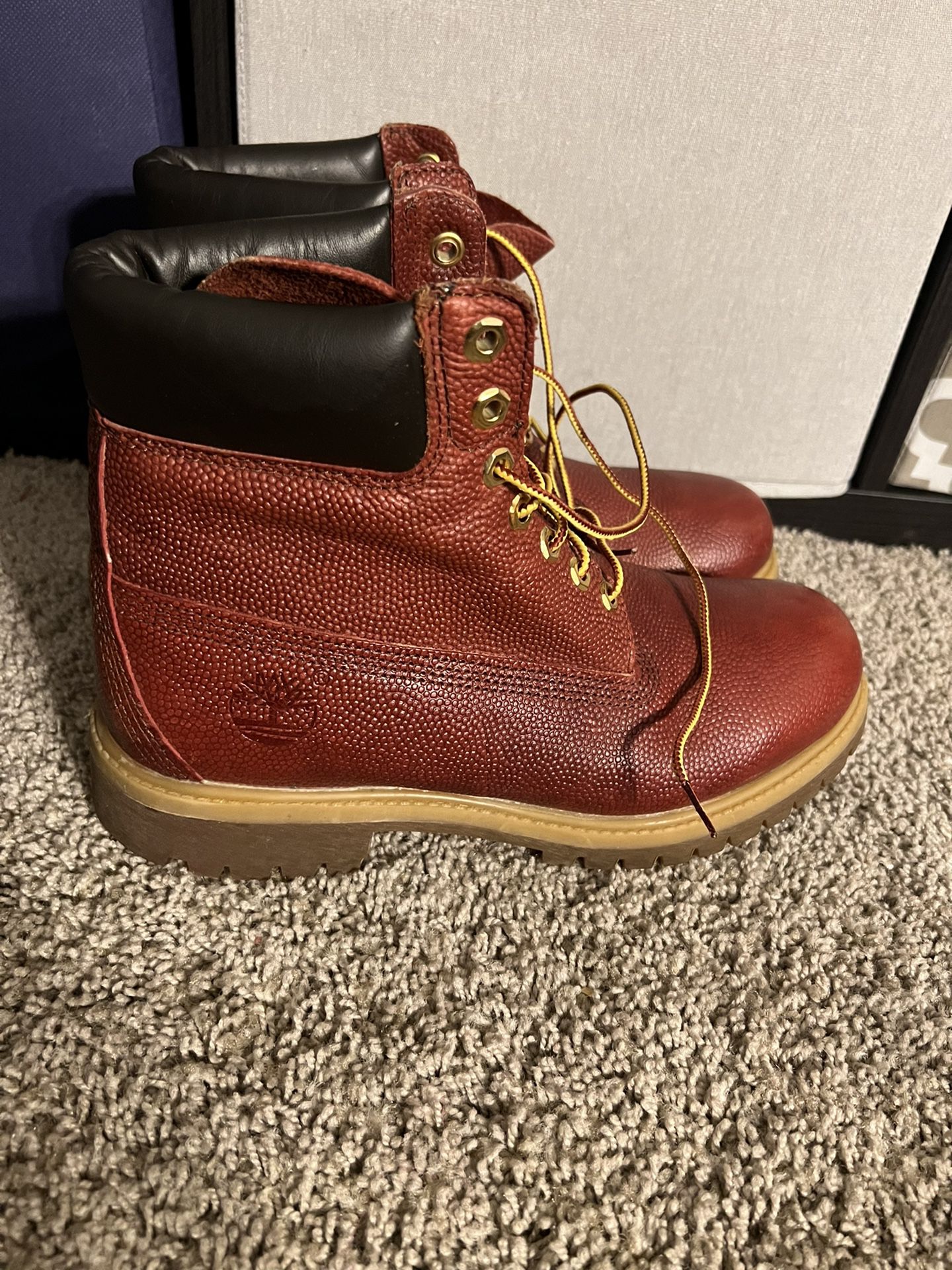 Timberland 6" Boot Football Leather Brown boots size 8.5