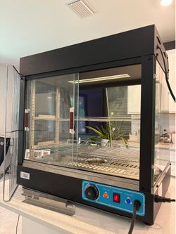 Black Commercial Food Display Warmer / Heated Display Case