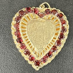 14KT YG HEART LOCKET PENDANT 