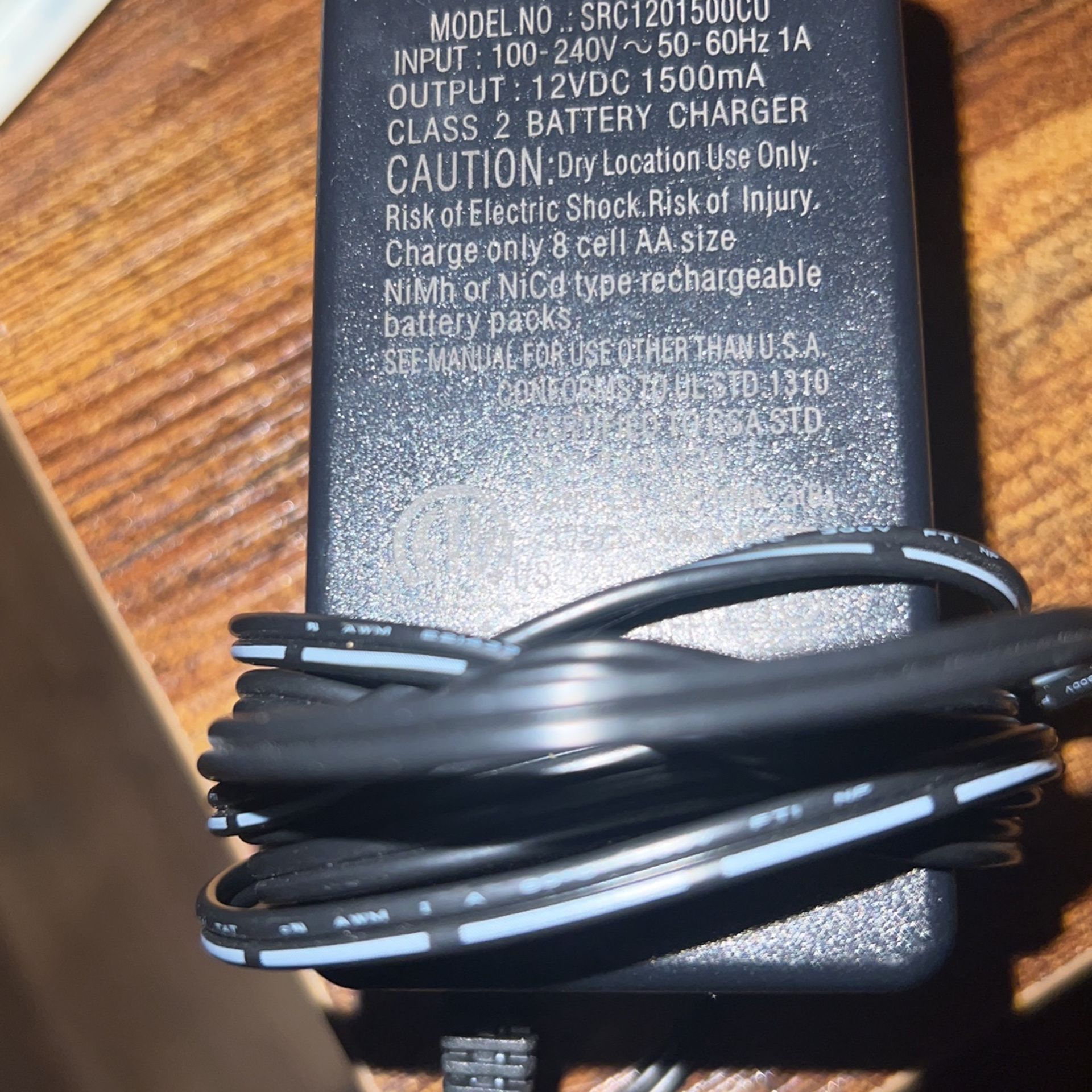 INTERTEK SRC1201500CU AC ADAPTER CLASS 2 BATTERY CHARGER 12VDC 1500MA