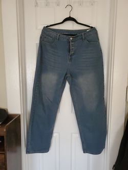 👖 Temu Women’s XL Wide-Leg Jeans – Button Fly, Soft Stretch Denim