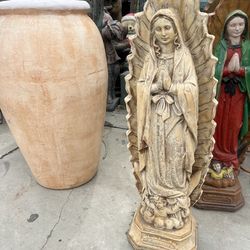 Virgen de cemento $135.00 cada una 34”