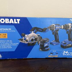 Kobalt 24-volt 4 -Tool Brushless Power Tool Combo Kit ( 1 -Batteries Included and Charger Included )