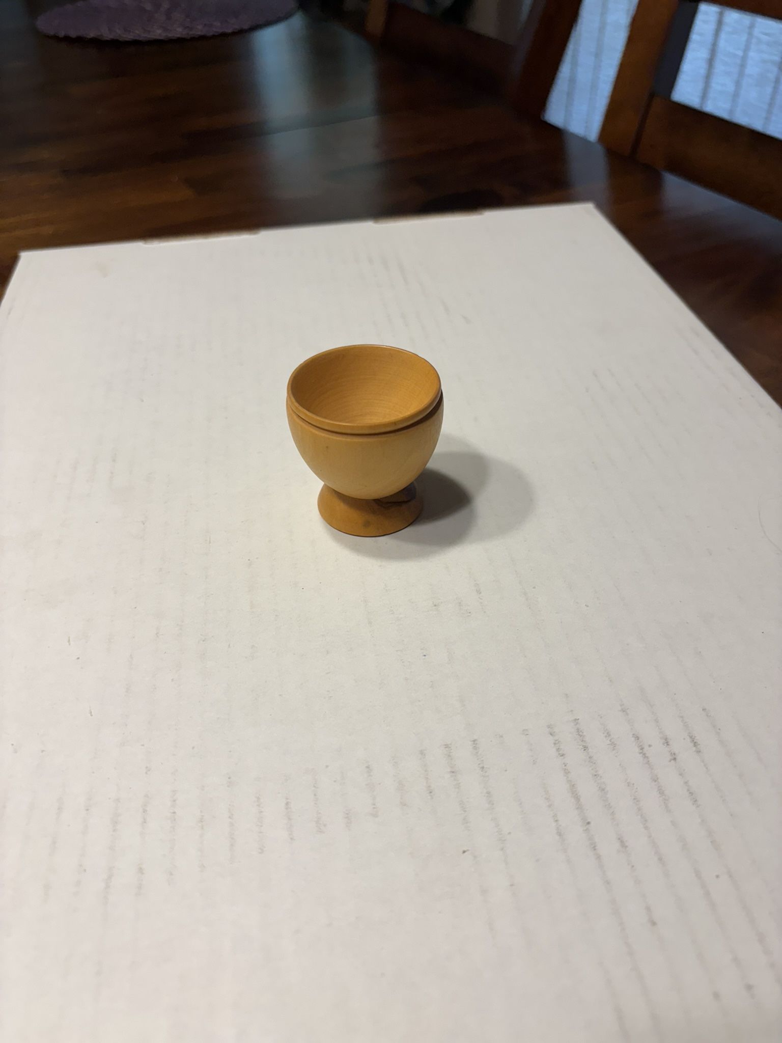 Vintage wood egg cup