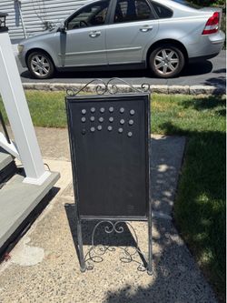 Metal magnetic chalk board