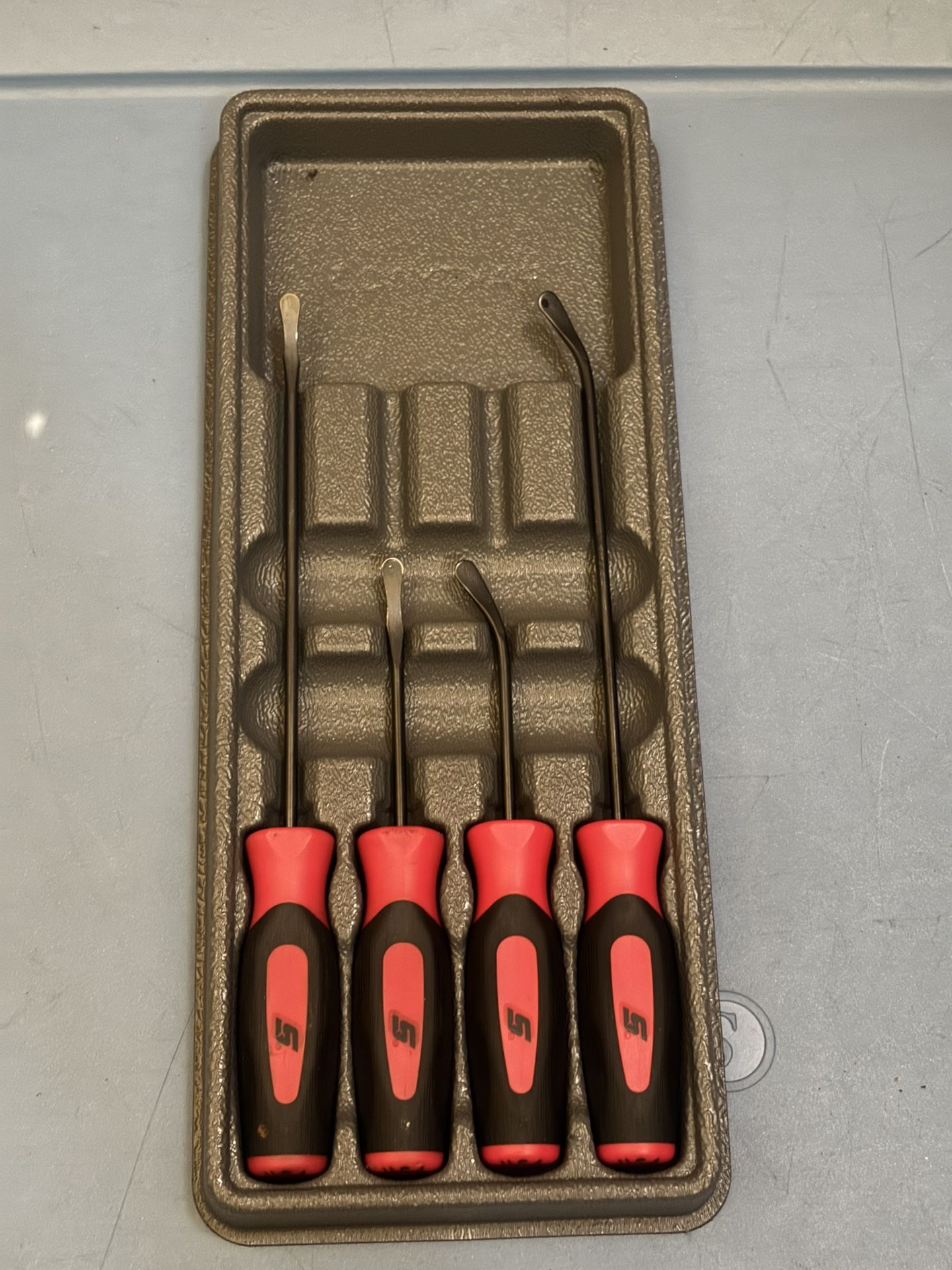 Snap-on Tools 4 pc Instinct® Soft Grip Seal Removal Tool Set (Red)