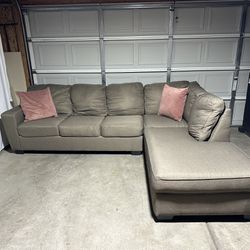 Light Brown Sectional Couch - Free Delivery 