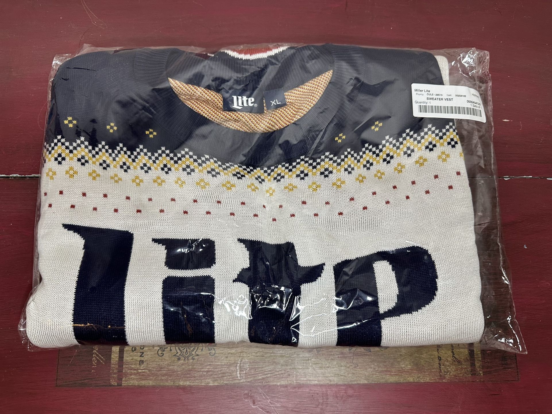 Miller Lite Holiday Sweater And Vest