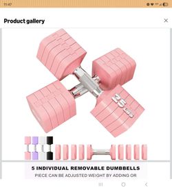 50lb dumbbells 2x 25lbs Adjustable