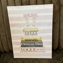 Fashion brand canvas wall hanging. Read description for details and location.