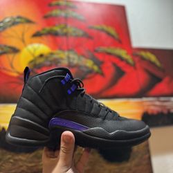 Jordan 12 Black Dark Concord  Size 8