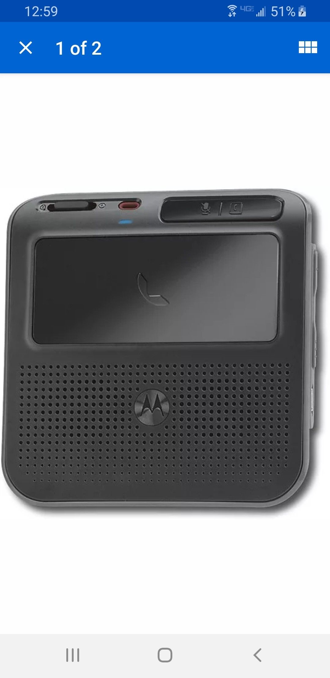 Motorola T325 Bluetooth Hands-free speaker phone announces incoming callers OEM