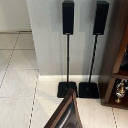 four Panasonic Surround Sound Speakers, With Two Wireless