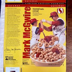 2000 Safeway Mark McGwire Cereal Box Vintage Unfolded 