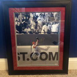 MLB Certified Angels Mike Trout Signed Wall Catch