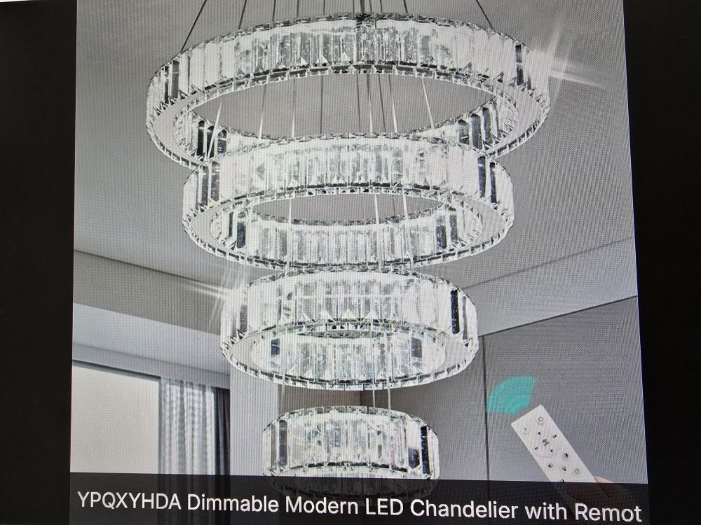 Dimmable Modern LED chandelier with remot