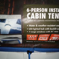 6-PERSON CABIN INSTANT TENT & andCOLEMAN AIR MATTRESS 