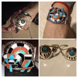 Vintage Sterling Silver Bracelets 