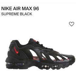 NIKE AIR MAX 96
SUPREME BLACK Size 8.5