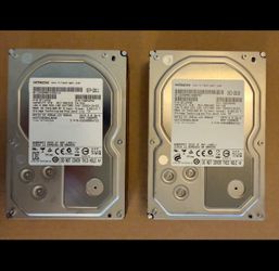 2X Hitachi 3TB 7200RPM SATA 6GB/s 64MB Cache 3.5-inch Hard Drives