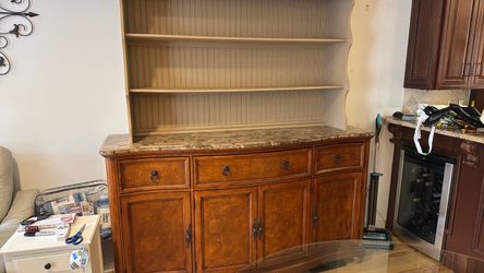 Buffet top piece comes off sold with or without
