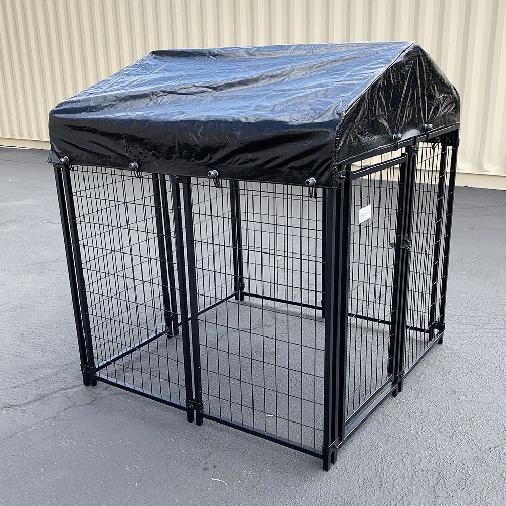 New $170 Heavy Duty Kennel with Cover Dog Cage Crate Pet Playpen (4’L x 4’W x 4.5’H)