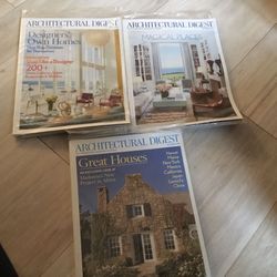 Lot of 3 NEW ARCHITECTURAL DIGEST MAGAZINES 2010