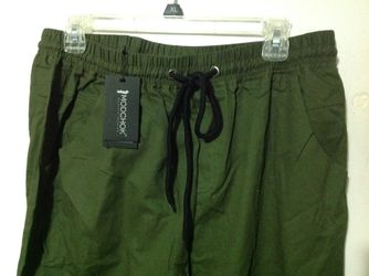 MODCHOK Men's Drawing Elastic Waistband Chino Foot Pants Long Cargo, XL. NEW