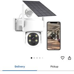 PTZ Security Camera Wireless Outdoor Solar Powered, Pan Tilt 360 Security Camera Waterproof Two Way Audio Color Night Vision Work with Alexa Compatibl