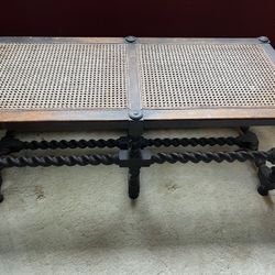 Antique Cane bench 