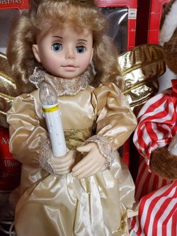 24" Animated Angel With Candle Light