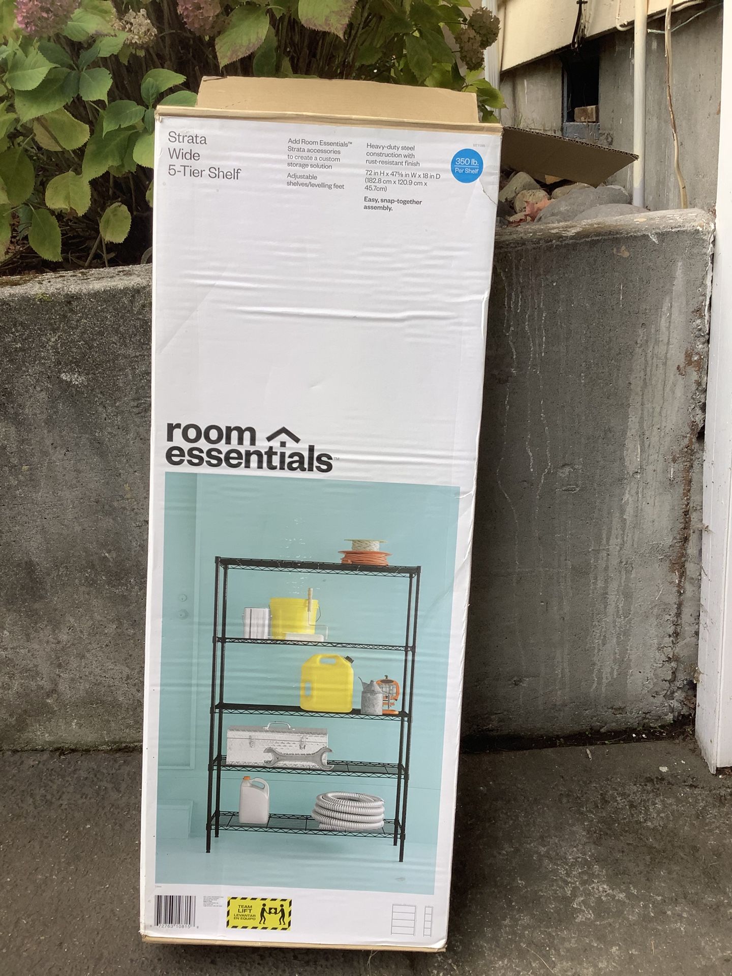 Brand New Room Essentials 5 Tier Metal Storage Shelf