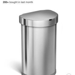 simplehuman 45L Semi-Round Motion Sensor Kitchen Trash Can (works well but has a small crack) $90