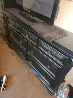 3 Piece Black Dresser , Chest, and Night Stand Set