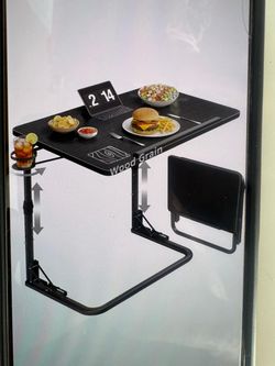 Adjustable height auxiliary folding table three positions