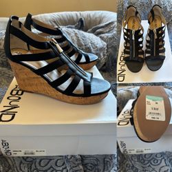 Abound Size 8 High Heel Wedge Sandal