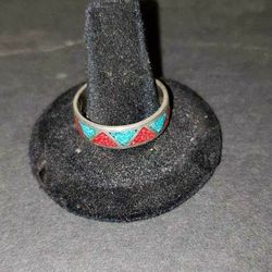 Sterling Silver Ring- Turquoise like Finish